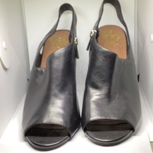 Leather Black Slingbacks